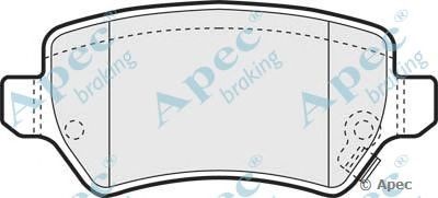 APEC BRAKING pad1286 -  Комплект тормозных колодок, дисковый тормоз
